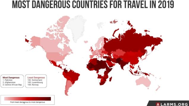 Most-Dangerous-Countries-for-Travel-2019-heat-map-LiveFeed